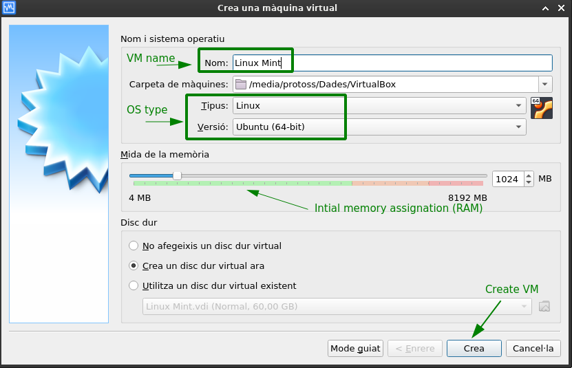 VirtualBox - Set VM Name