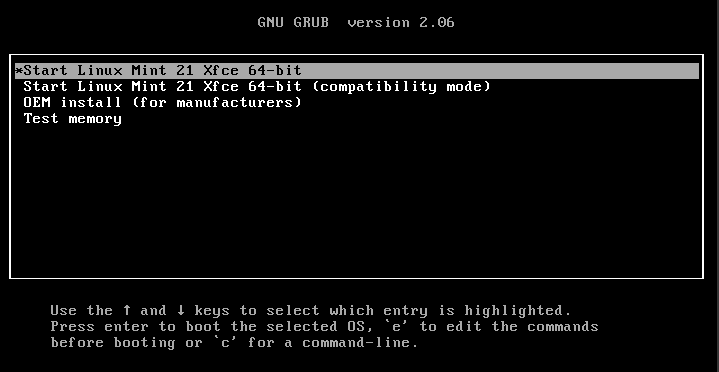 VirtualBox - Start Linux Mint VM